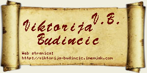 Viktorija Budinčić vizit kartica